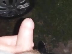 Public cum small tiny dick