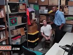 Britain Wesbury Caught Stealing And Penalized By Officer's Big Black Cock