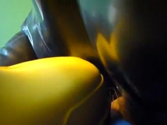 2 concupiscent boys in overalls, catsuit&wellies