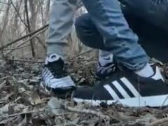 Amateur pillow-biter deep-throat outdoor (blowage in sportwear)