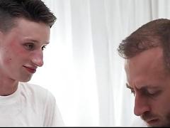 Religious leader fucks the holy spirit into a young skinny lad