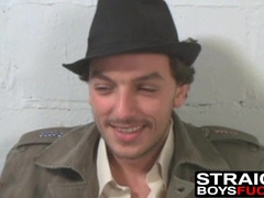 Nasty amateur brunette loves to blow this two big cocks