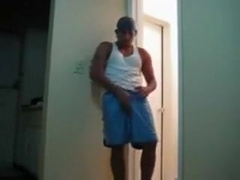 Horny verbal provocative mexican dude wanking