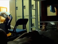 Str8 Jerking in front of his hostel roommate