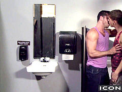 cutie Billy makes out with lustful Sam on the douche