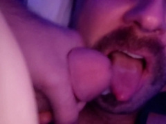 Muscle Grizzly Feeds his Plane Homie a Enormous Flow while Observing Television