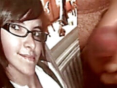 Tribute for amasing25 - puddle on her face and glasses