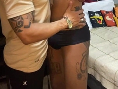 GIFTED BLACK MAN RAVAGING WITH BRIEF BOY