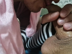 Nice bunny gargles meaty rod of tormentor dad , sates to red-hot spunk !)))