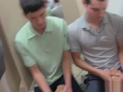 Straight college twink assfucks after shower