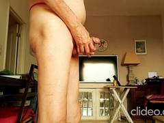 dancing nude with red strings