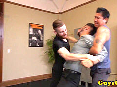 dominated guy gets held and edged