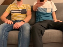 Taylor And Julien Masturbating While Watching Tv