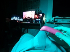 three magic wands at the same time, jizzing in undergarments, solo masculine