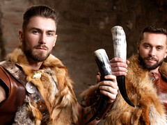 Norse studs fucking each other in the ass hard