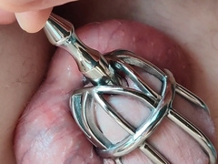 Sensual exploration of virginity with intimate urethral drill action and a mesmerizing slow-motion cumshot
