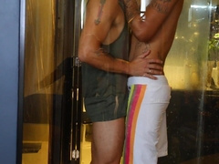 The blondie boy with the whorey face gave me a tea in his butt