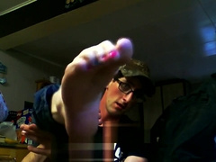 Slender SolesTalking While teasing WITH Pink Polish LONG TOES Size 7.5 Feet