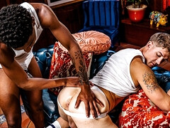 Thanking the black stud for offering to please his holes