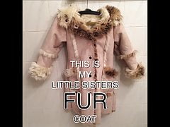 Pee into cute little Fur Coat