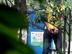 Chinese guys pissing in public 1