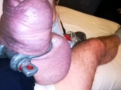 Kinky dad enjoys playful bondage and solo fun