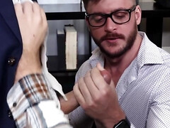 Three office buddies are having a freaky three-way