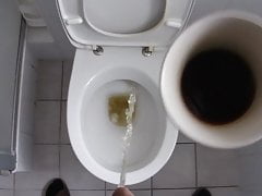 Taking a piss, drinking piss coffee