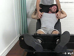 tatted hunk chase has stuck feet kittled furiously