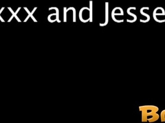 Horny Ethan Rexxx sucks dick while jerking off in a deep ass ramming session with Jes