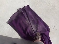 kicking outdoors purple 4 dress