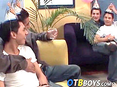 Latino twinks have soiree that involves gonzo donk fucking