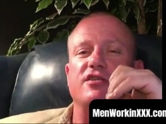 MenWorkinXXX.com - Plump ass bandit stud drains his lil prick solo until he spunks