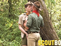ScoutBoys Strung up Scoutmaster Ace Banner barebacks stellar guiltless scout