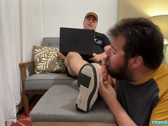 Beared Chub Worshipping My Stinky Soles