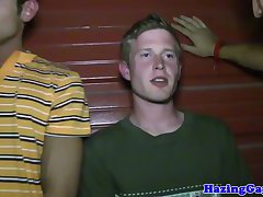 Straightbait twink facialized at frat hazing
