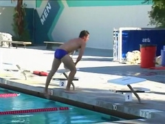 Swimming Coach Can't Keep Away From His Student's Young Cock