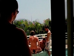 Gobbling up hard cock in a vintage threesome