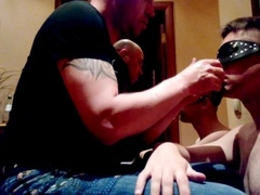 Hand gag, bottom boy, submissive slut