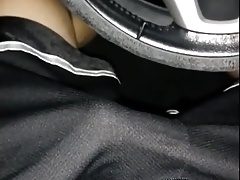 asian guy jacking wanking cumming in car public garage (me)
