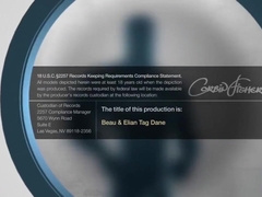 Two studs Bareback blonde teen