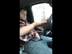 Jerking cock while driving in my car 5