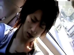 Japan blowjob on the bus