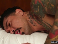 Watch this hot Latin couple hook up and take a cum-shot in their ass