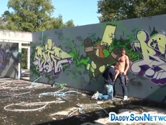 CARNAL PLUS - Real jock with muscly figure smashes public bottom outdoor