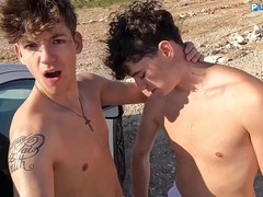 Wild and exposed public sex with young guys getting caught