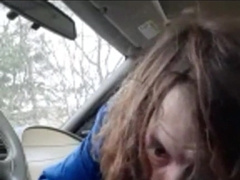 I take throatful of jizz from my mate in his van