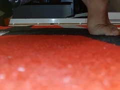 Wank with 7 inch buttfuck fake penis made from socks