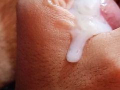 Sudden precum & cum show