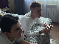 Together with My Stepdad, I Pummel My Console-toying Mates